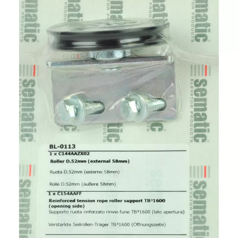 BL-0113 | KIT TENSION ROPE ROLLER SUPPORT + ROLLER