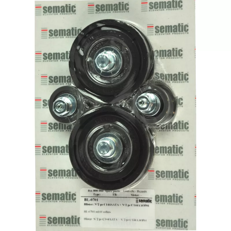 BL-0701 | KIT ROLLERS FOR CARRIAGE (2 X UPPER D.74MM AND 2 X LOWER D.36MM)