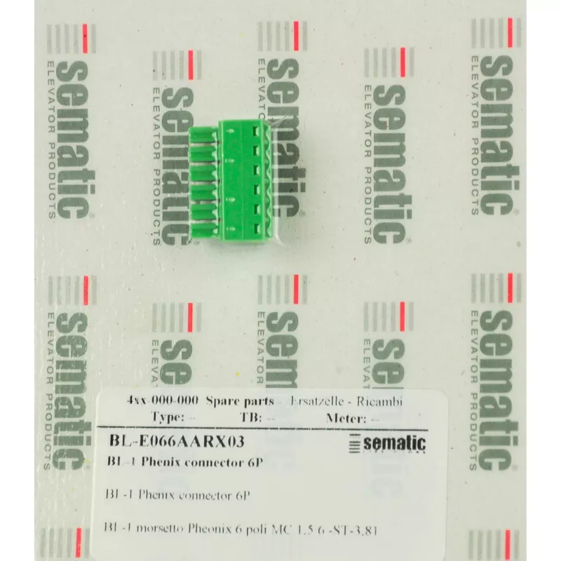 BL-E066AARX03 | 1 X 6P. PHOENIX CONNECTOR MC 1,5/6-ST-3,81 BL-E066AARX03 | 1 X 6P. PHOENIX CONNECTOR MC 1,5/6-ST-3,81
